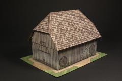 Barn building with ground tile